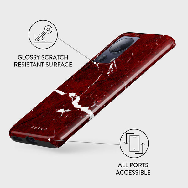 Iconic Red Ruby - Marble Xiaomi 13 Lite Case | BURGA