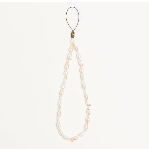 Phone Charm - Pink Pearl Cute Phone Strap Chain